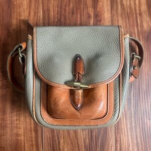 Dooney & Bourke Green and Brown Crossbody Bag